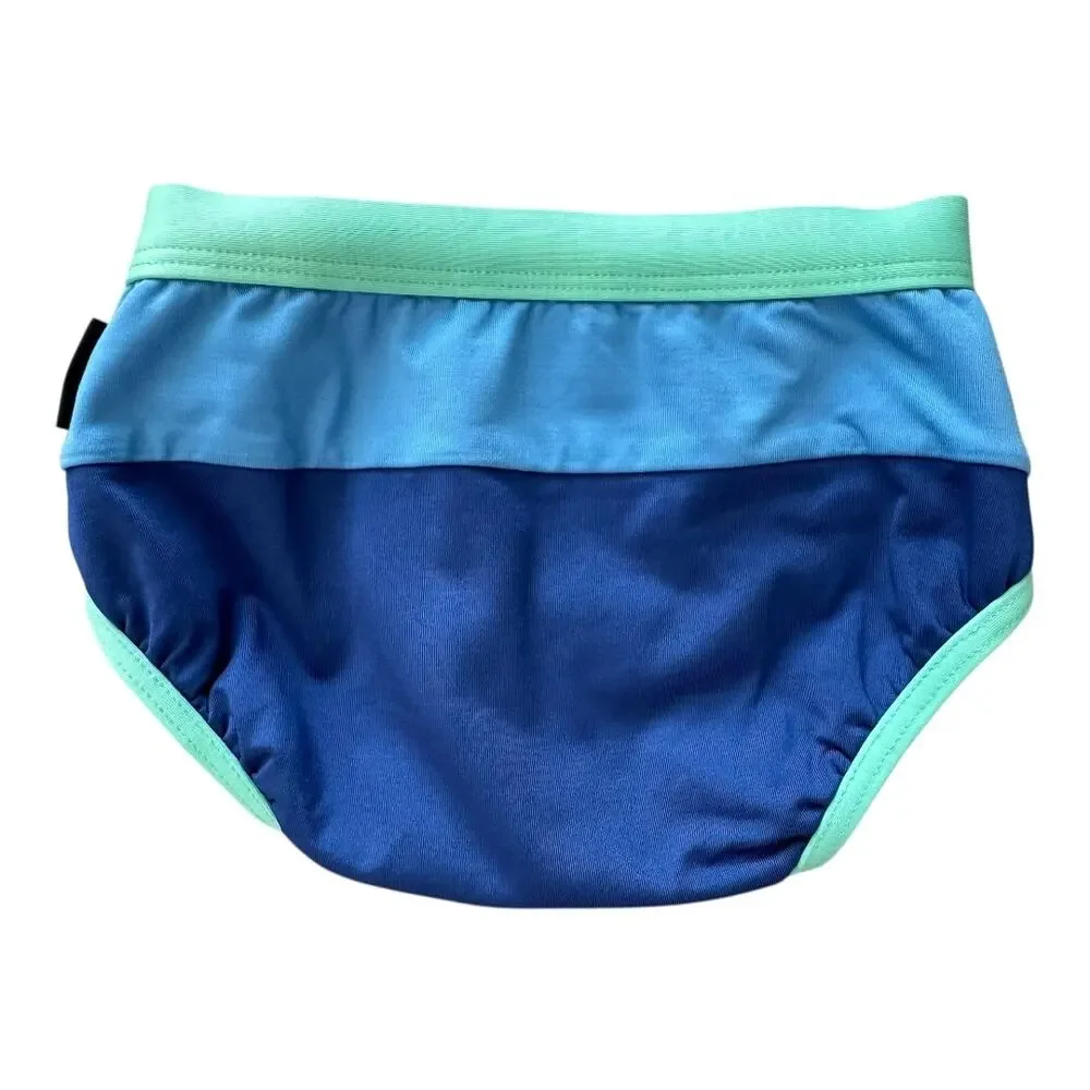 New Patagonia Baby Blue Colorblock Swim Bottom 0-3M